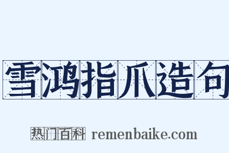 雪鸿指爪造句是什么意思的图片